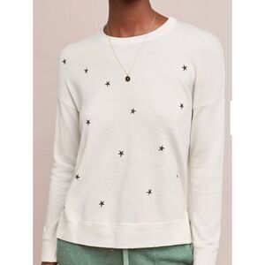Anthropologie Star Distressed Sweater